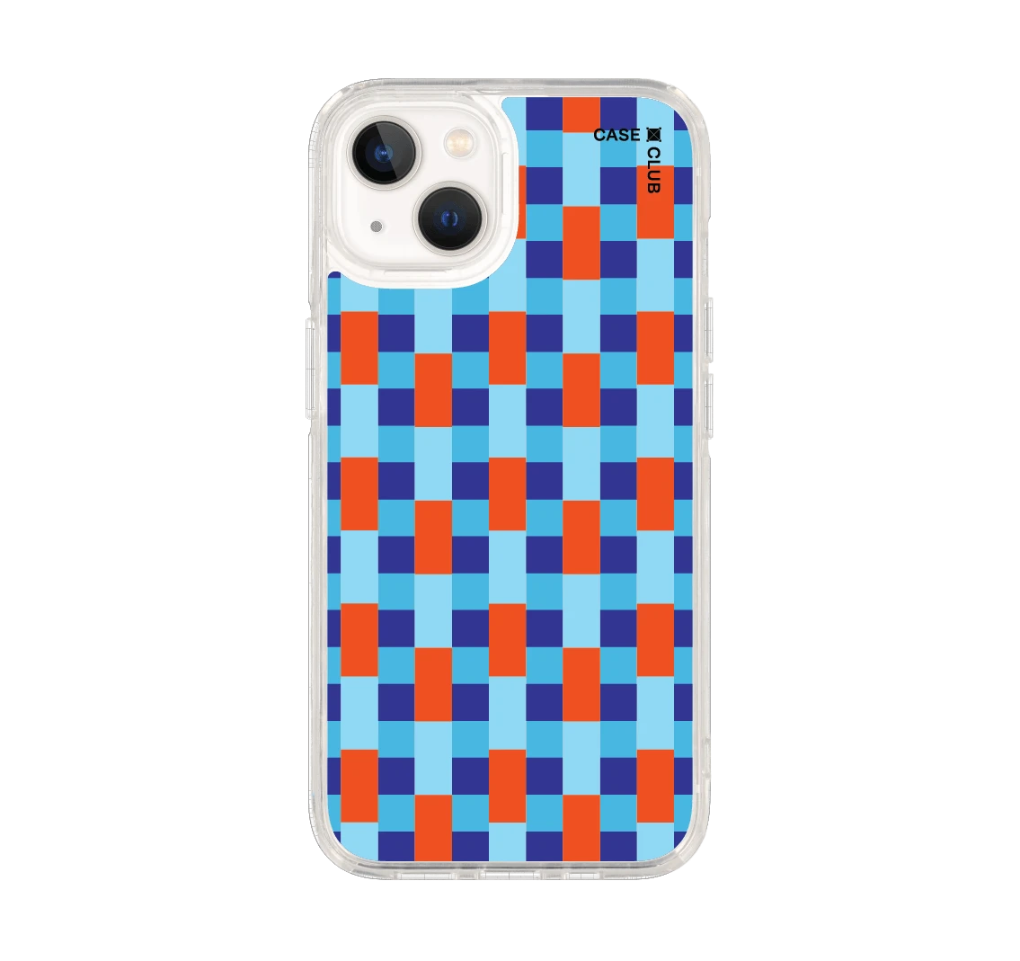 orange & blue multi color tile